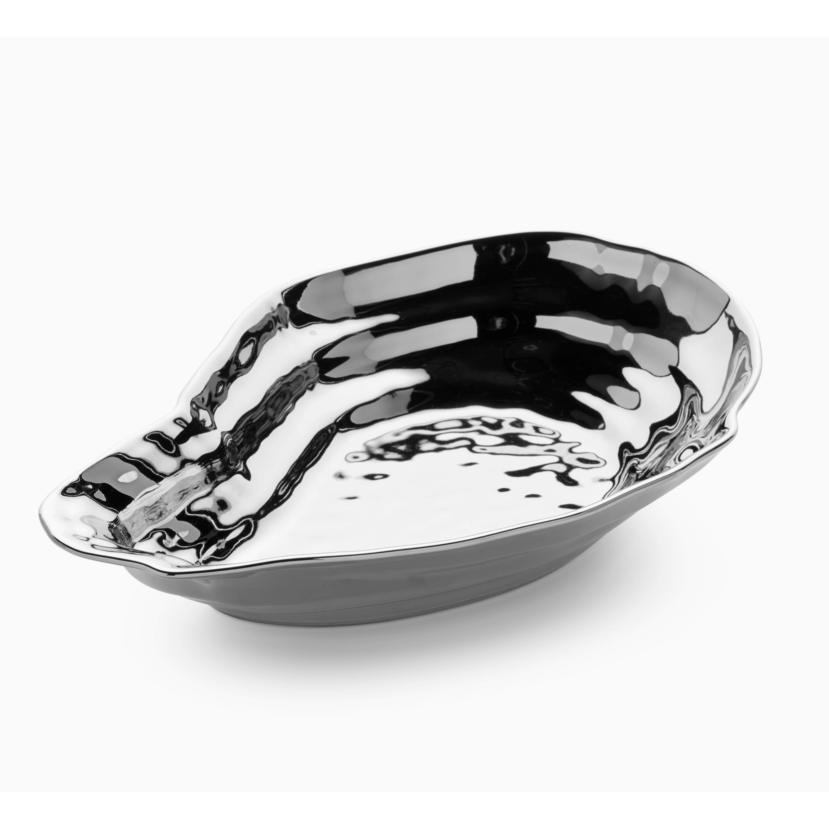 Silver Plated Oyster Shaped Serving Bowl 13"