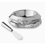 Silver Plated Crab Dip Bowl & Spreader Set