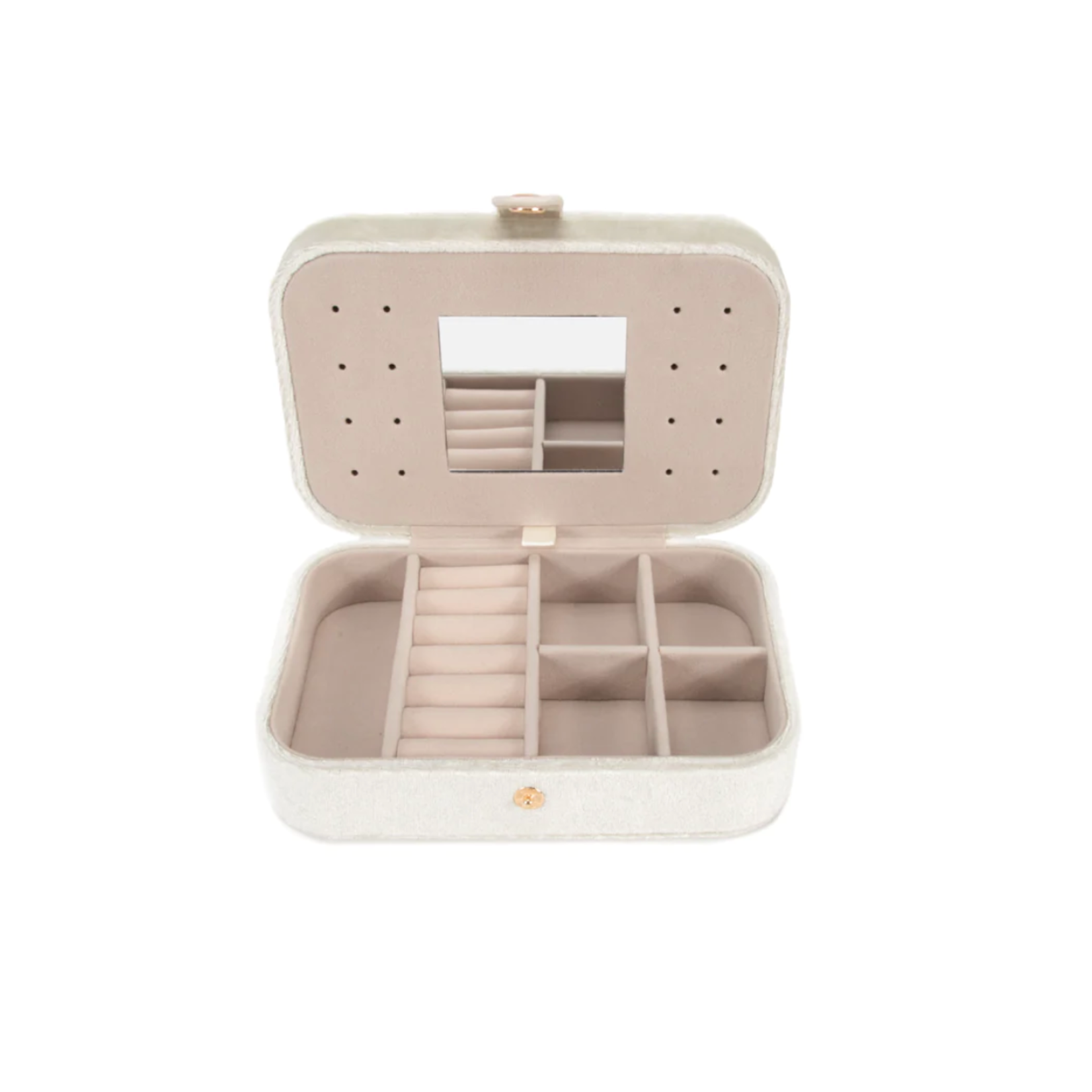 Vera Rectangular Travel Jewelry Organizer IVORY