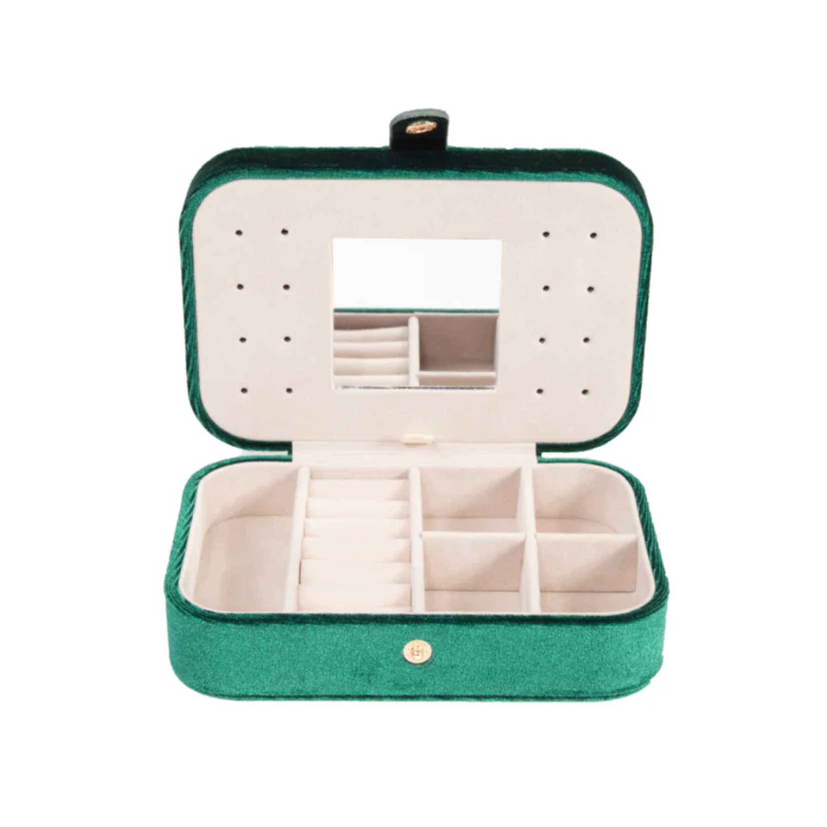 Vera Rectangular Travel Jewelry Organizer EMERALD