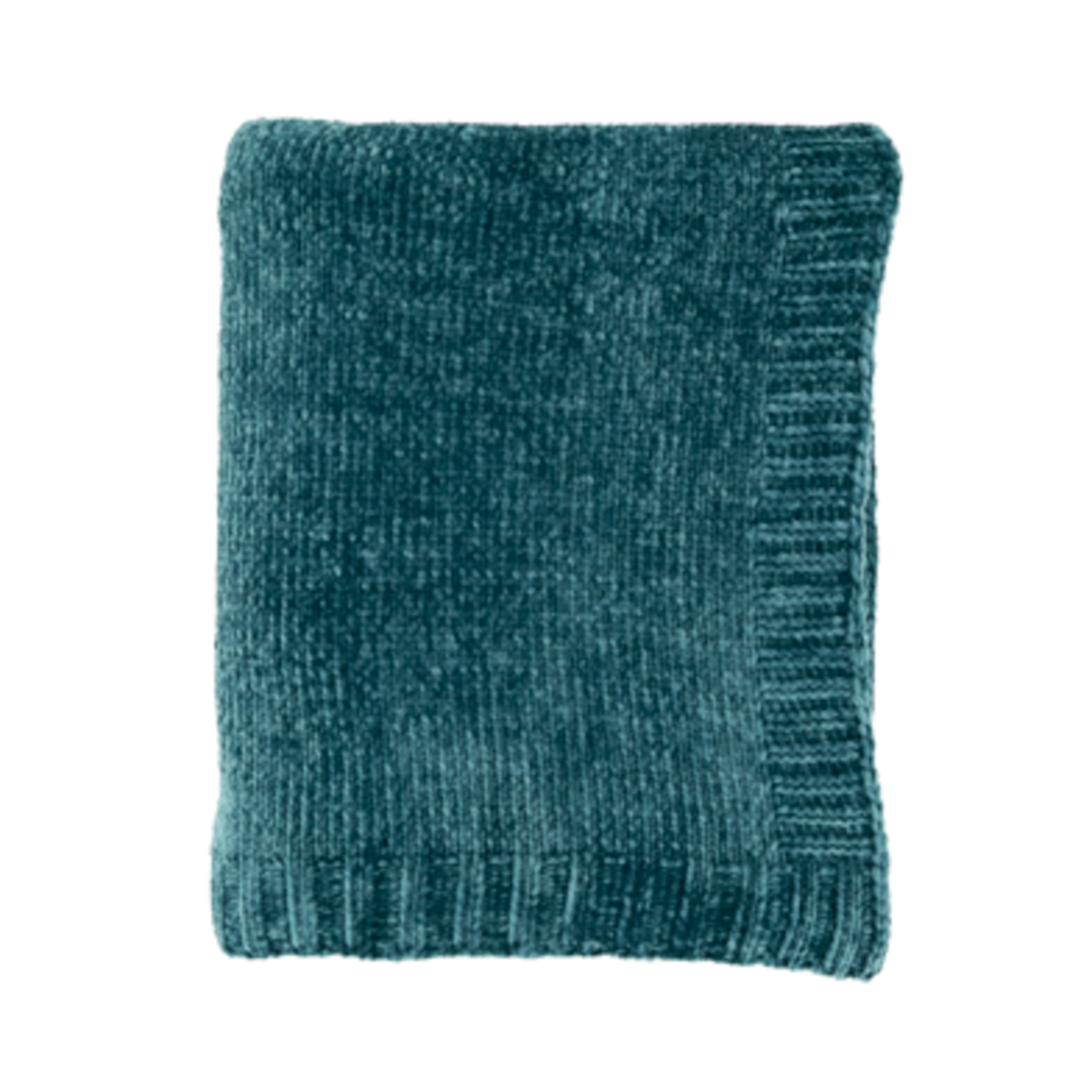 Knitted 50x60 Throw GREEN