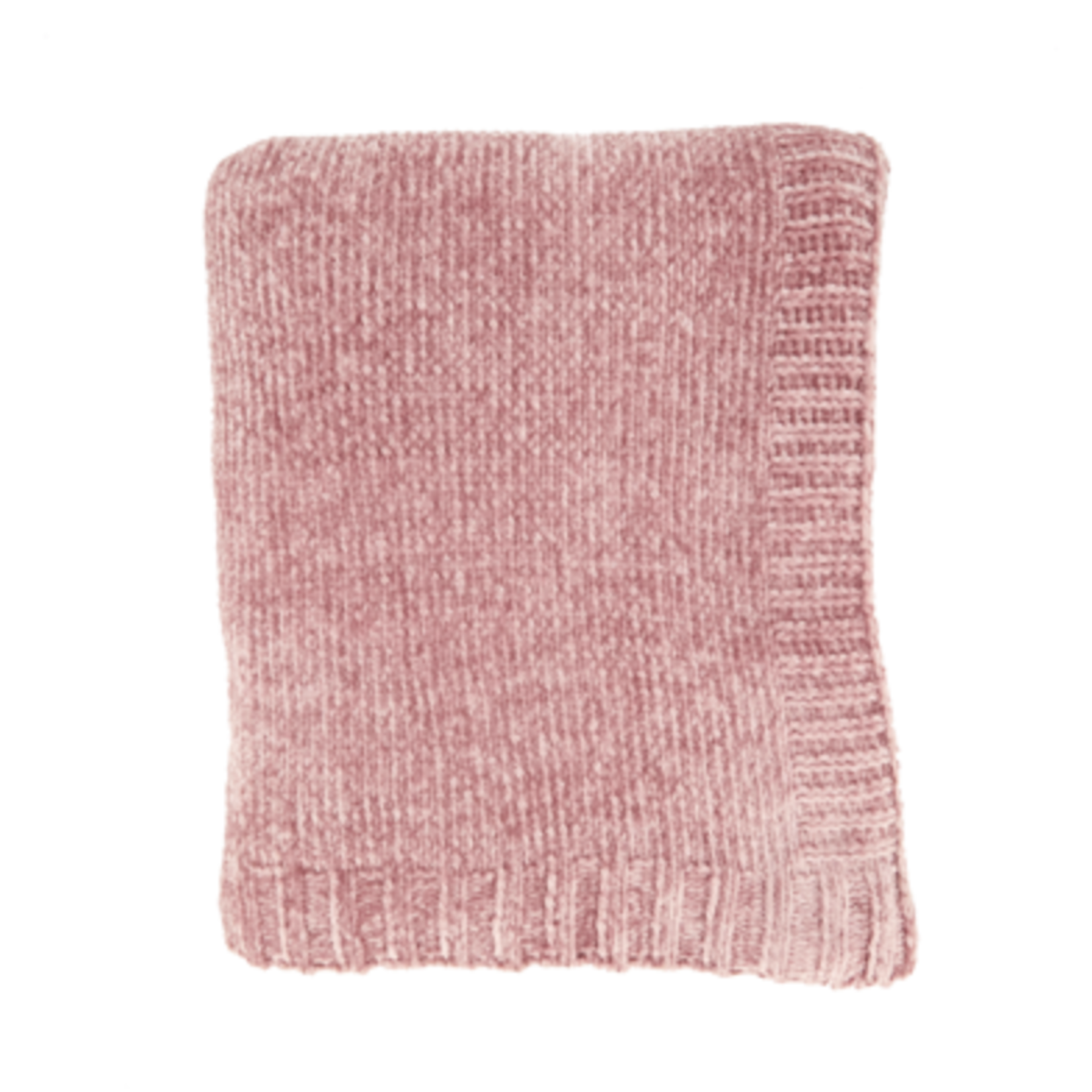 Knitted 50x60 Throw PINK