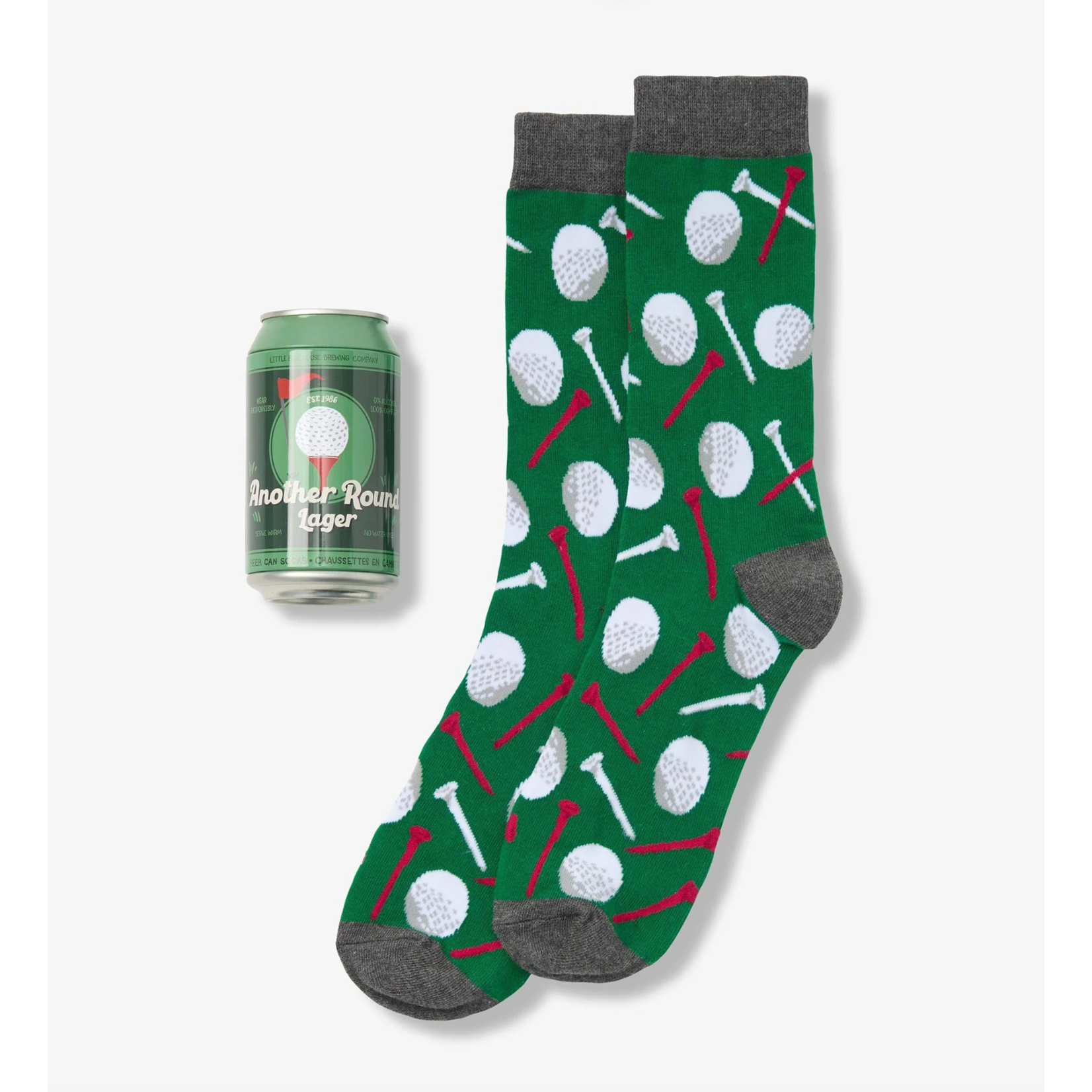 Men's Balls & Tees Beer Can Socks