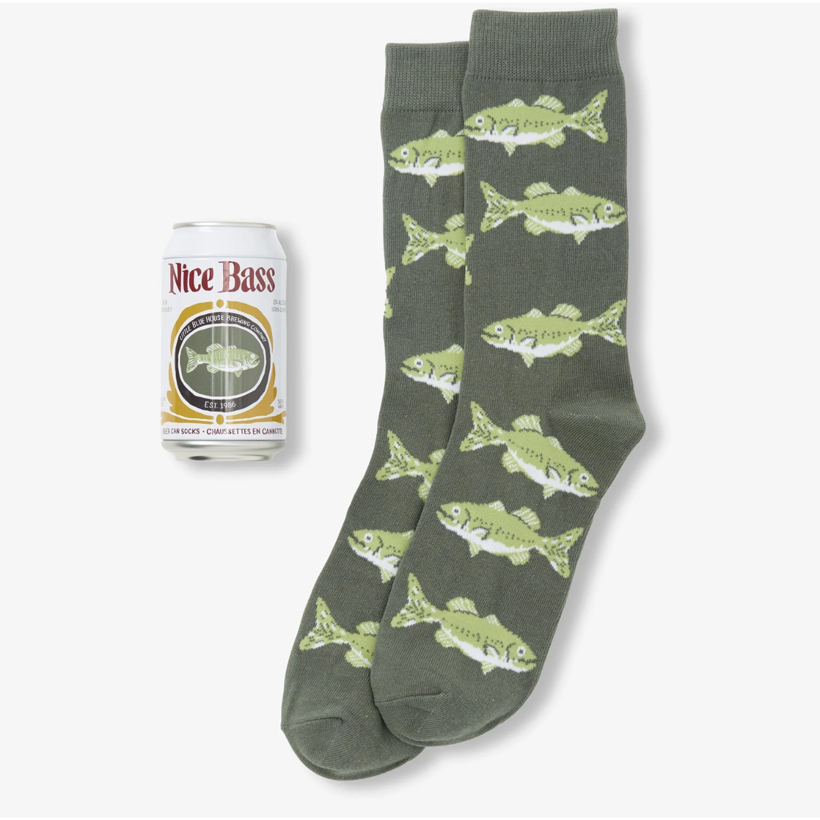 Nice Bass Men's Beer Can Socks