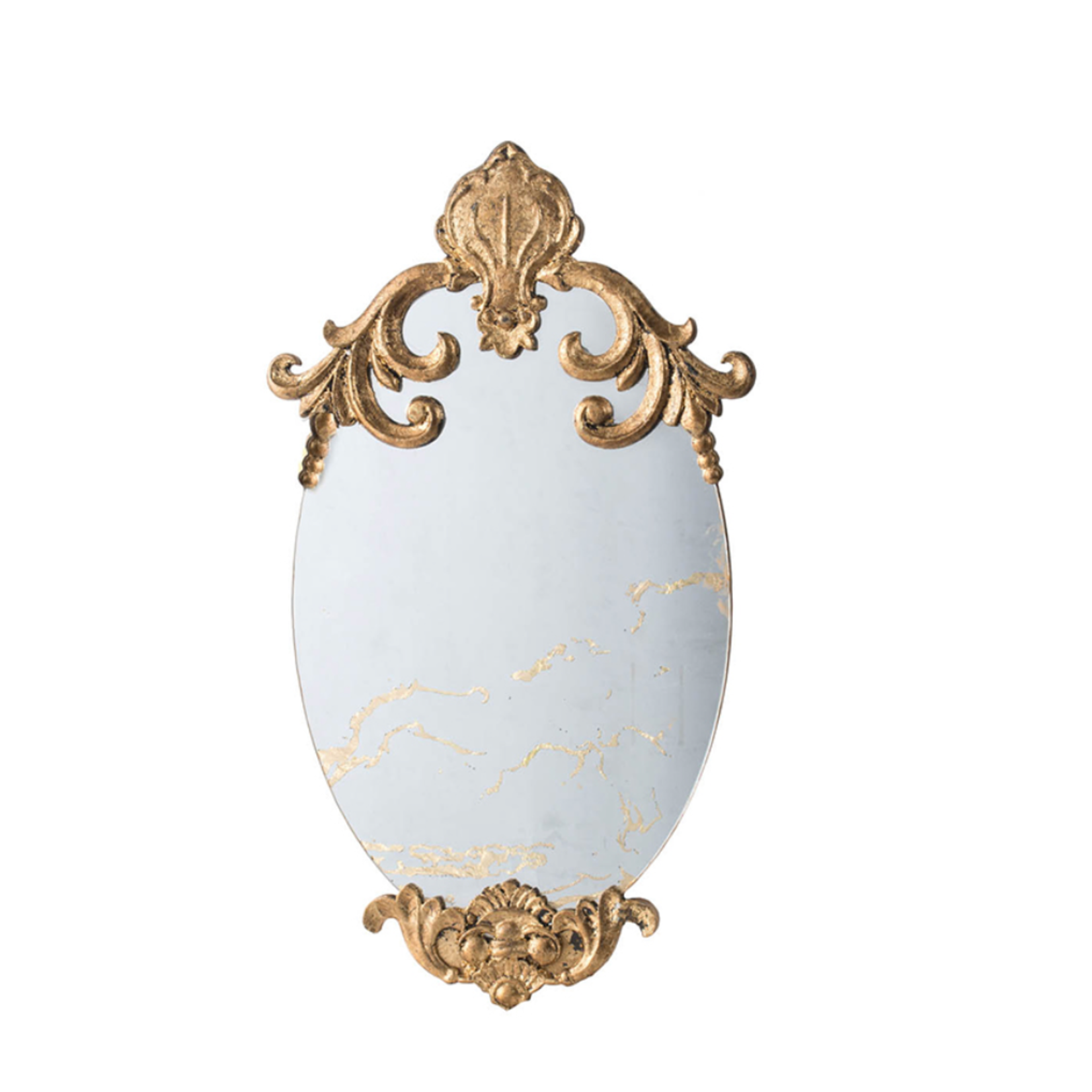 Baroque Deco Oval Mirror 15x26