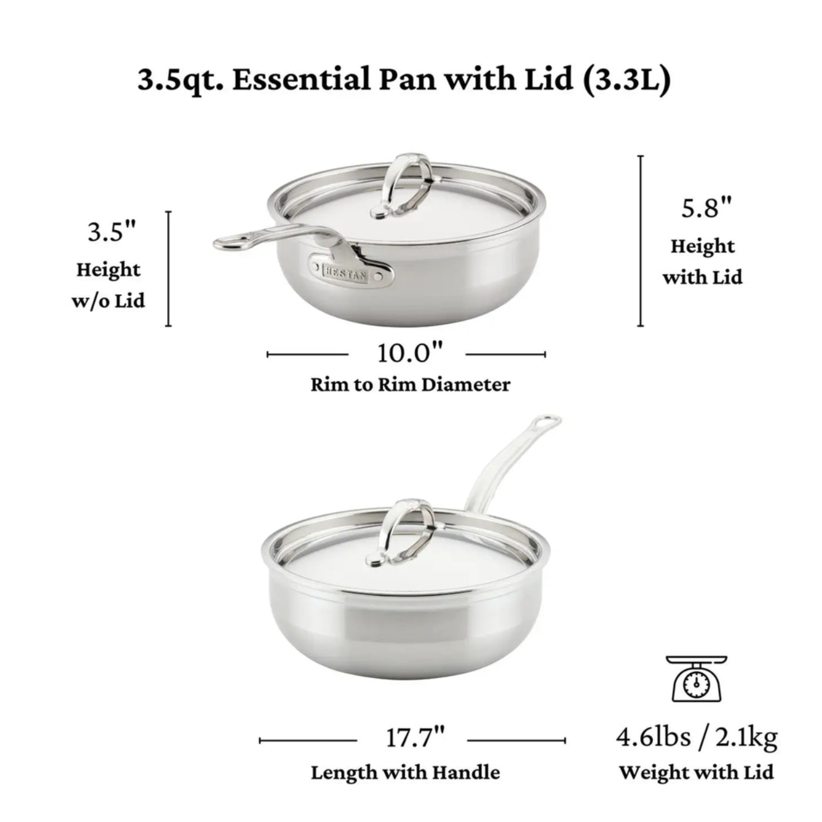 Hestan ProBond 3.5qt Stainless Steel Professional Pan