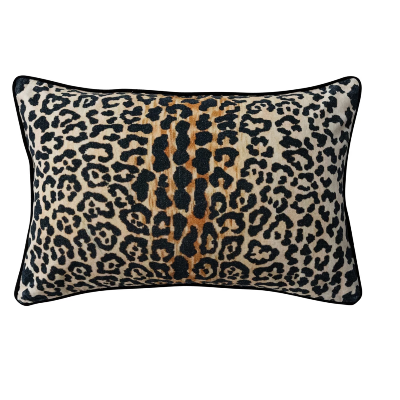Velvet Leopard Print Pillow 24x16