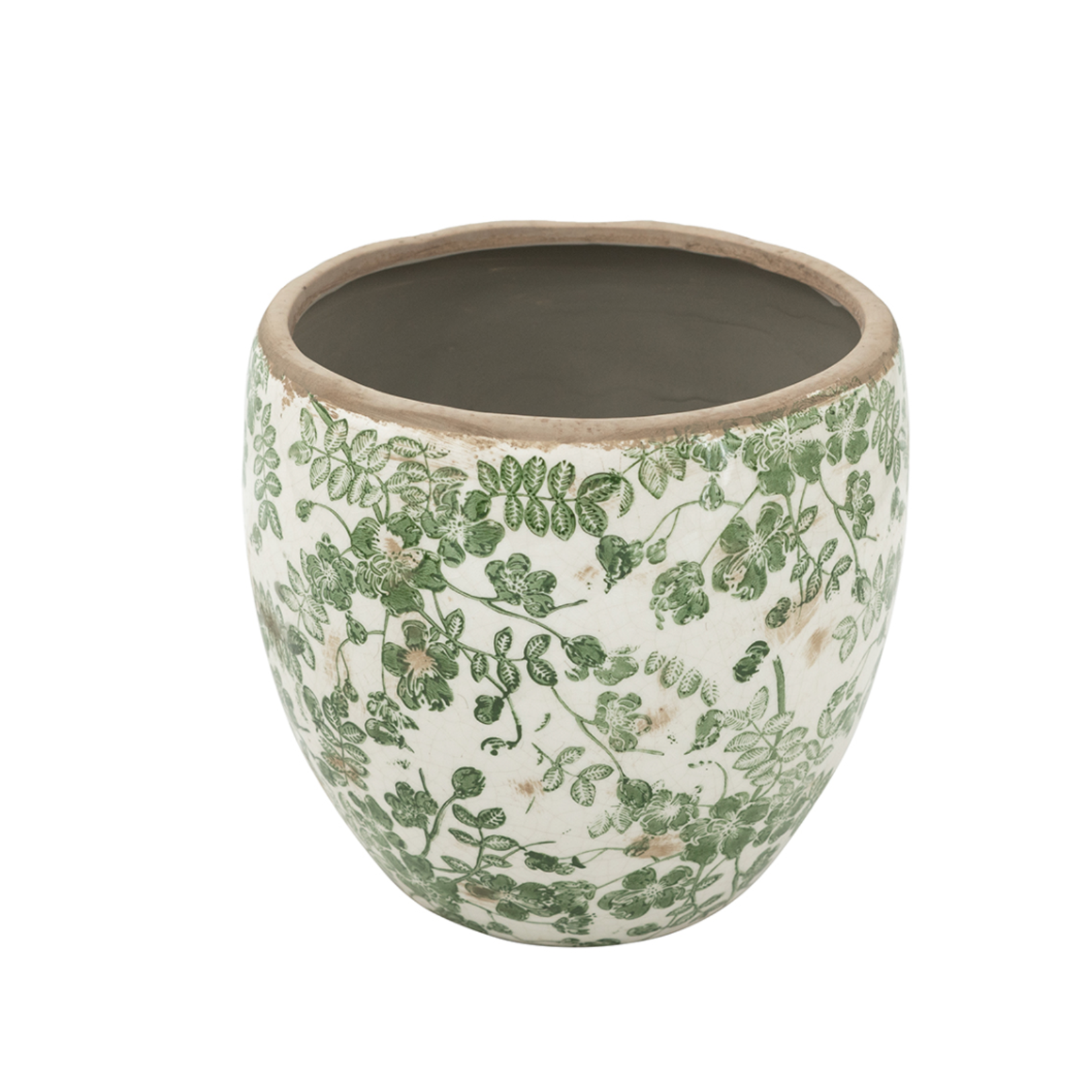 5x4.5" Green Botanical Vase
