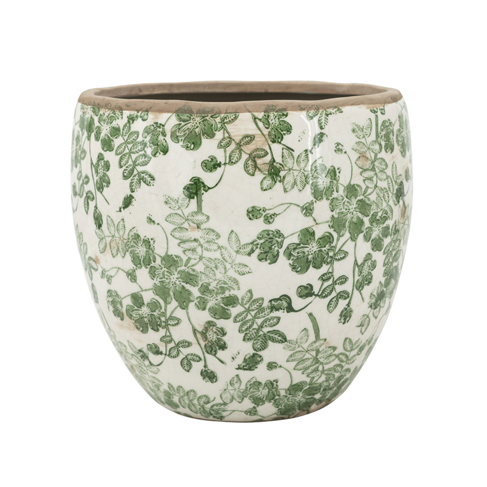 5x4.5" Green Botanical Vase