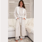 (LG/XL) Women's Leopard Harbin Robe WHT