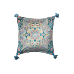 Cotton Pastel Pattern Throw Pillow w/ Tassels 20"