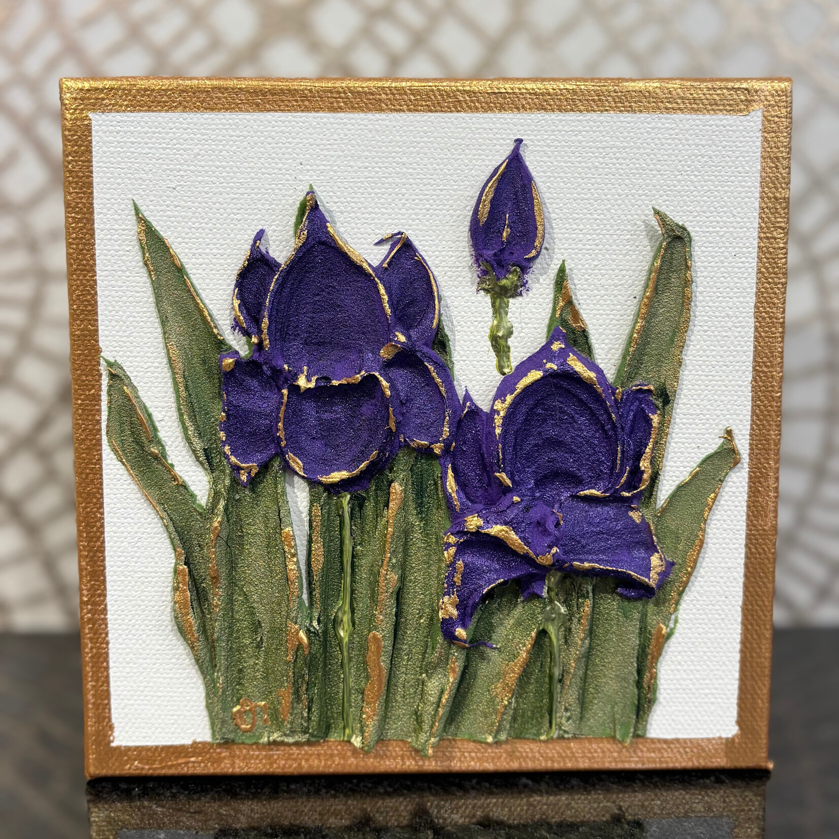 Purple Iris 6x6