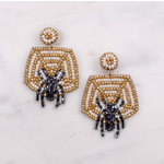 Beaded Spiderweb Earrings 15"