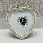 Ivory/Gold Heart Bow 5x5 Frame