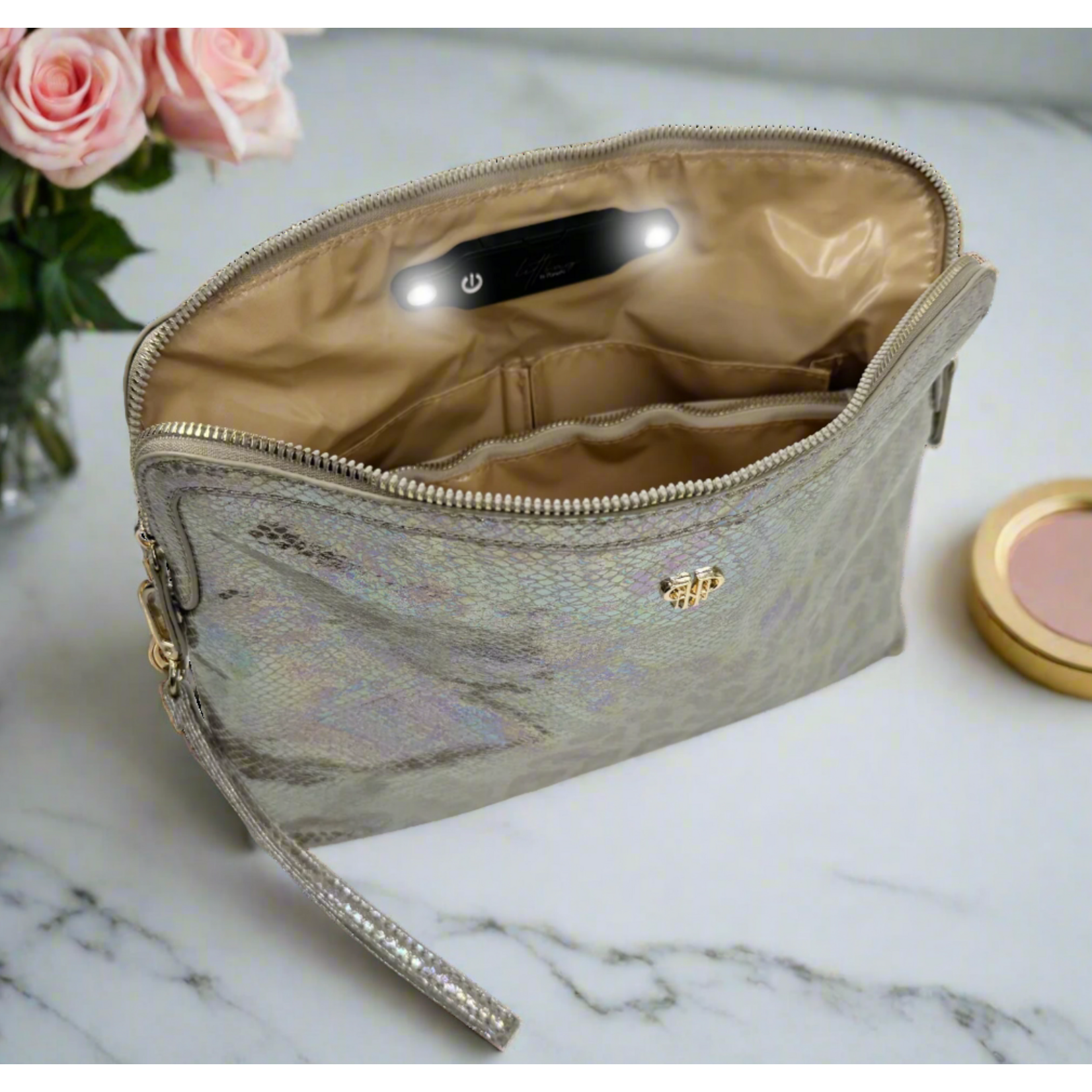 Glimmer Leopard LITT Makeup Bag