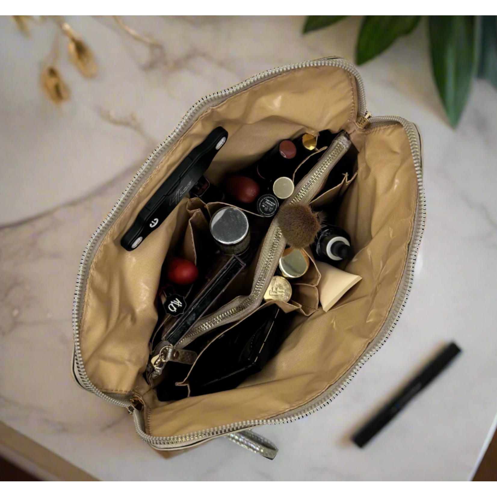 Glimmer Leopard LITT Makeup Bag