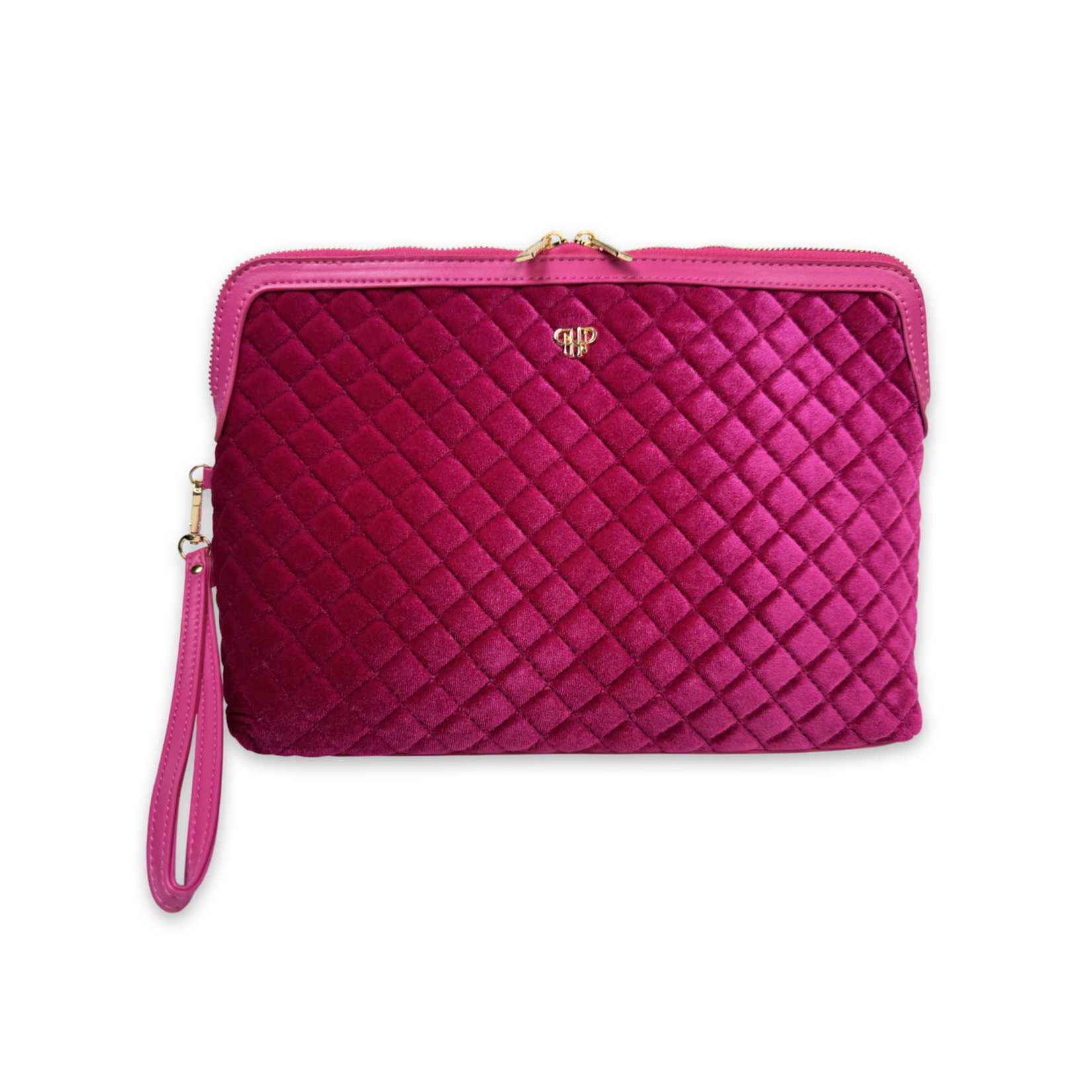 Fuchsia Velvet LITT Makeup Bag