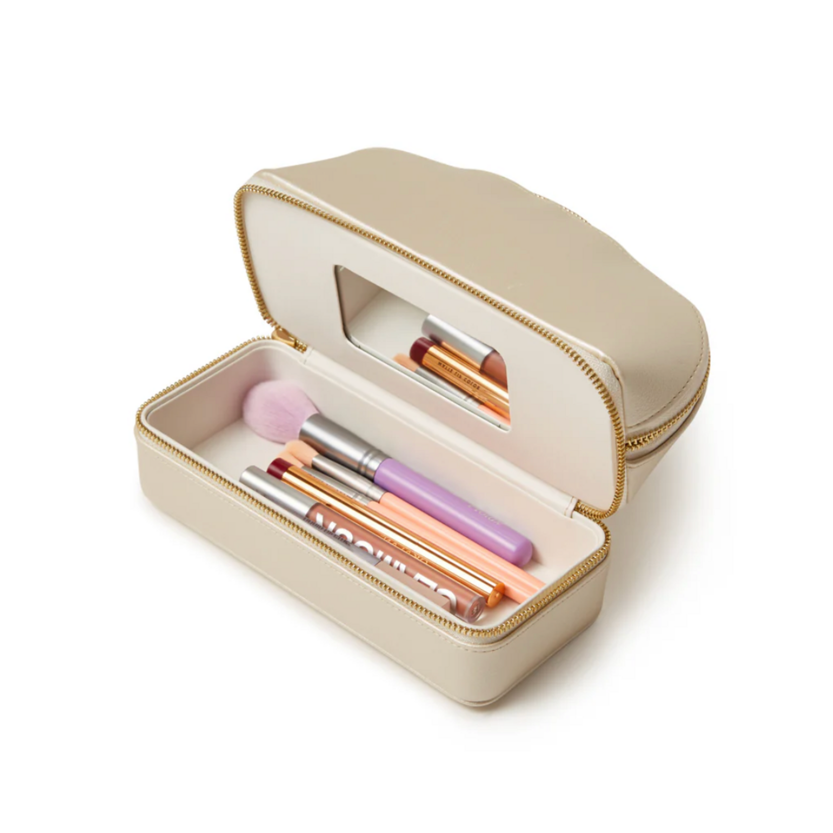 Abby Travel Cosmetic Case PEARL WHITE