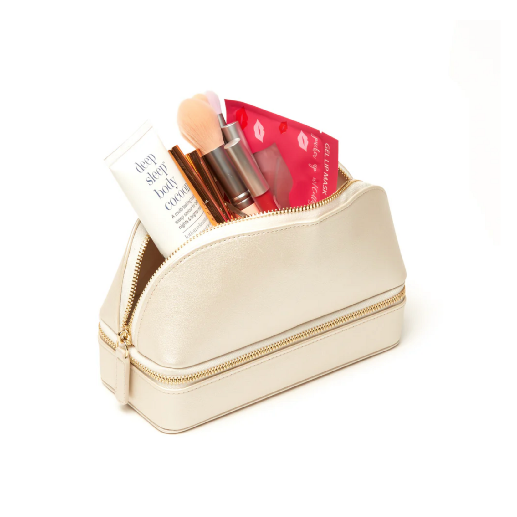 Abby Travel Cosmetic Case PEARL WHITE