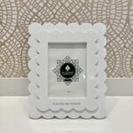Scalloped Wood Wedding 5x7 Frame