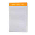 Does It Ever End Notepad