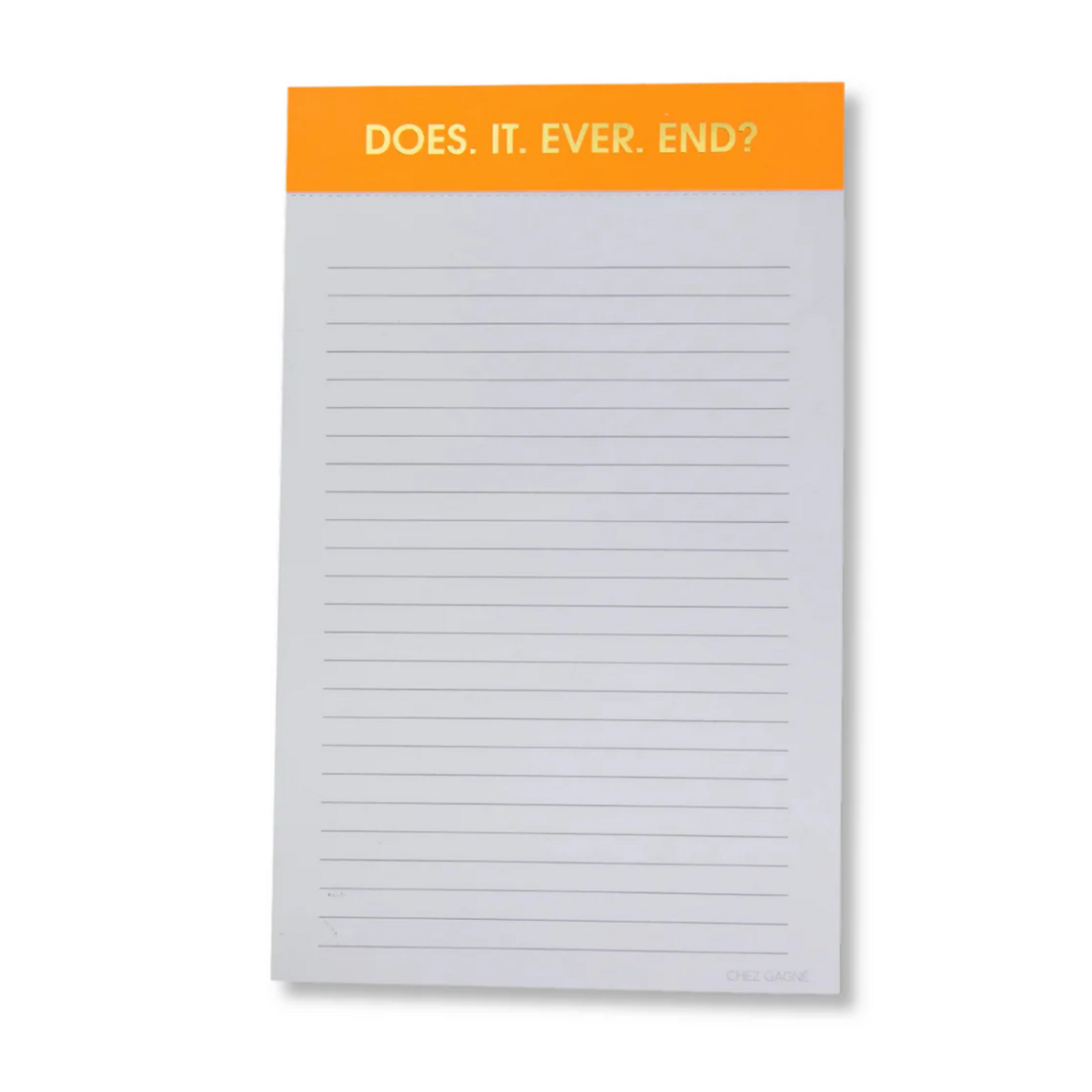 Does It Ever End Notepad