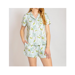 Women's Audrey Short Sleeve Button Up Sleep Shirt MEDIUM