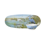 Coastal Birds Melamine Oval Tray w/ Dip Bowl