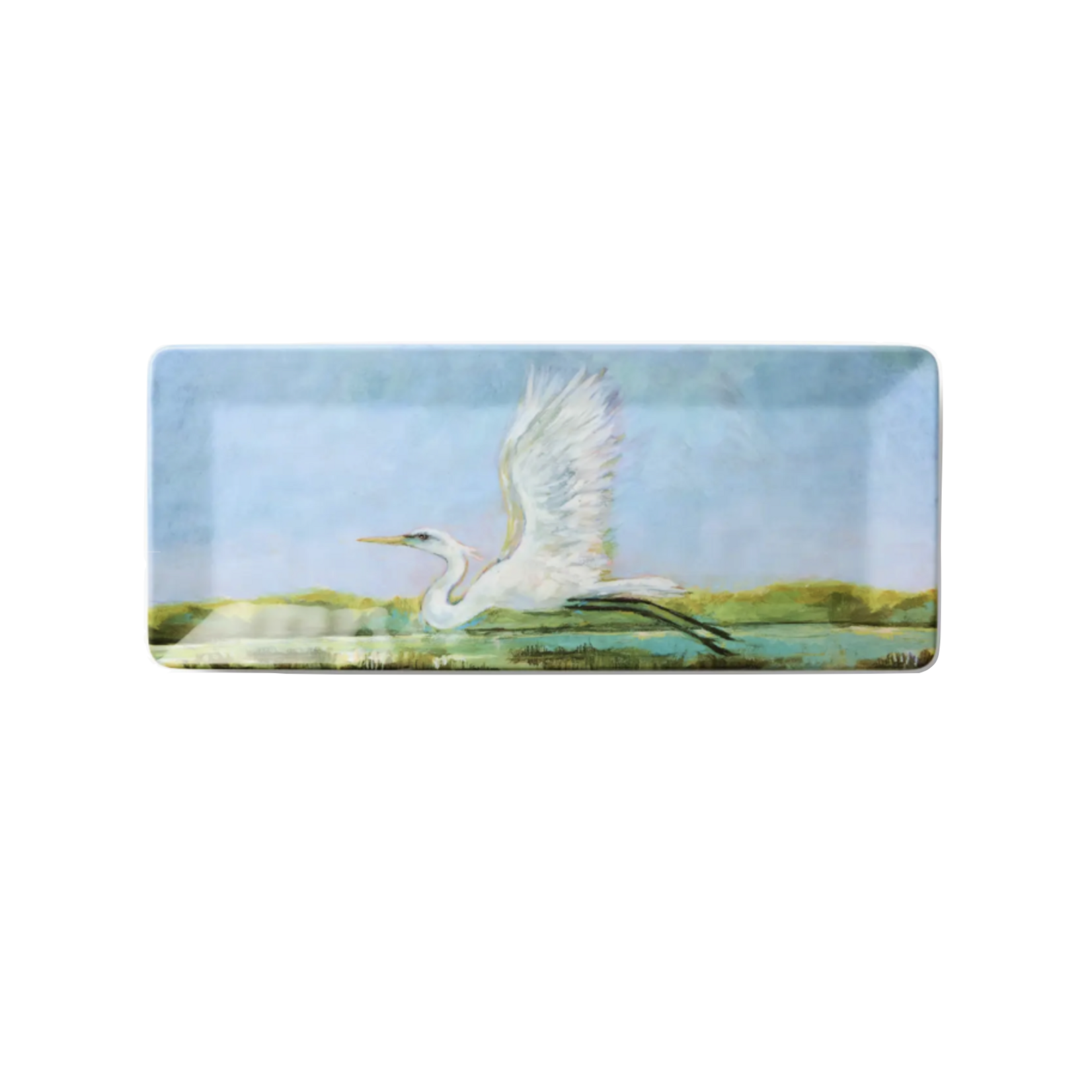 Coastal Birds Melamine Platter 19x8