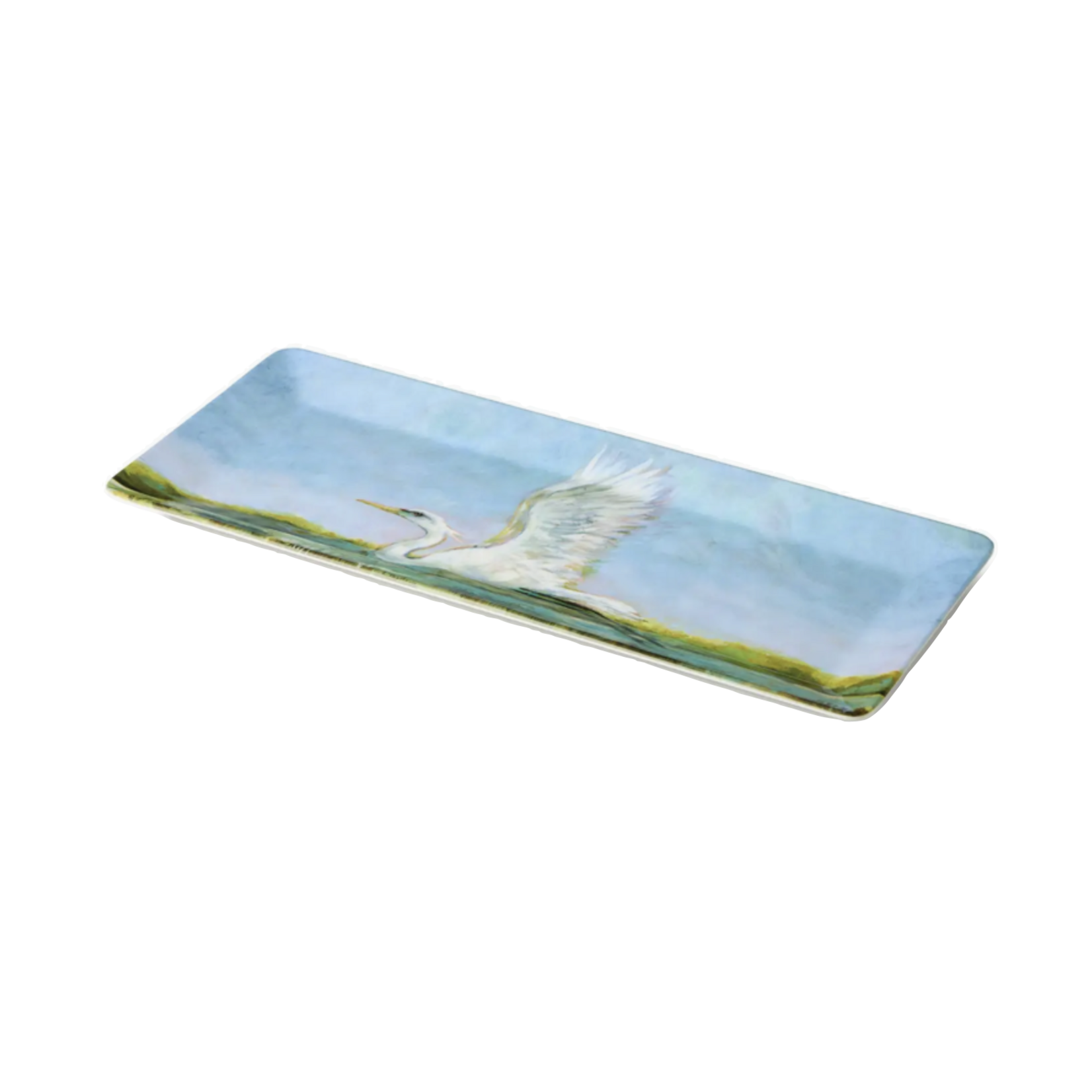 Coastal Birds Melamine Platter 19x8