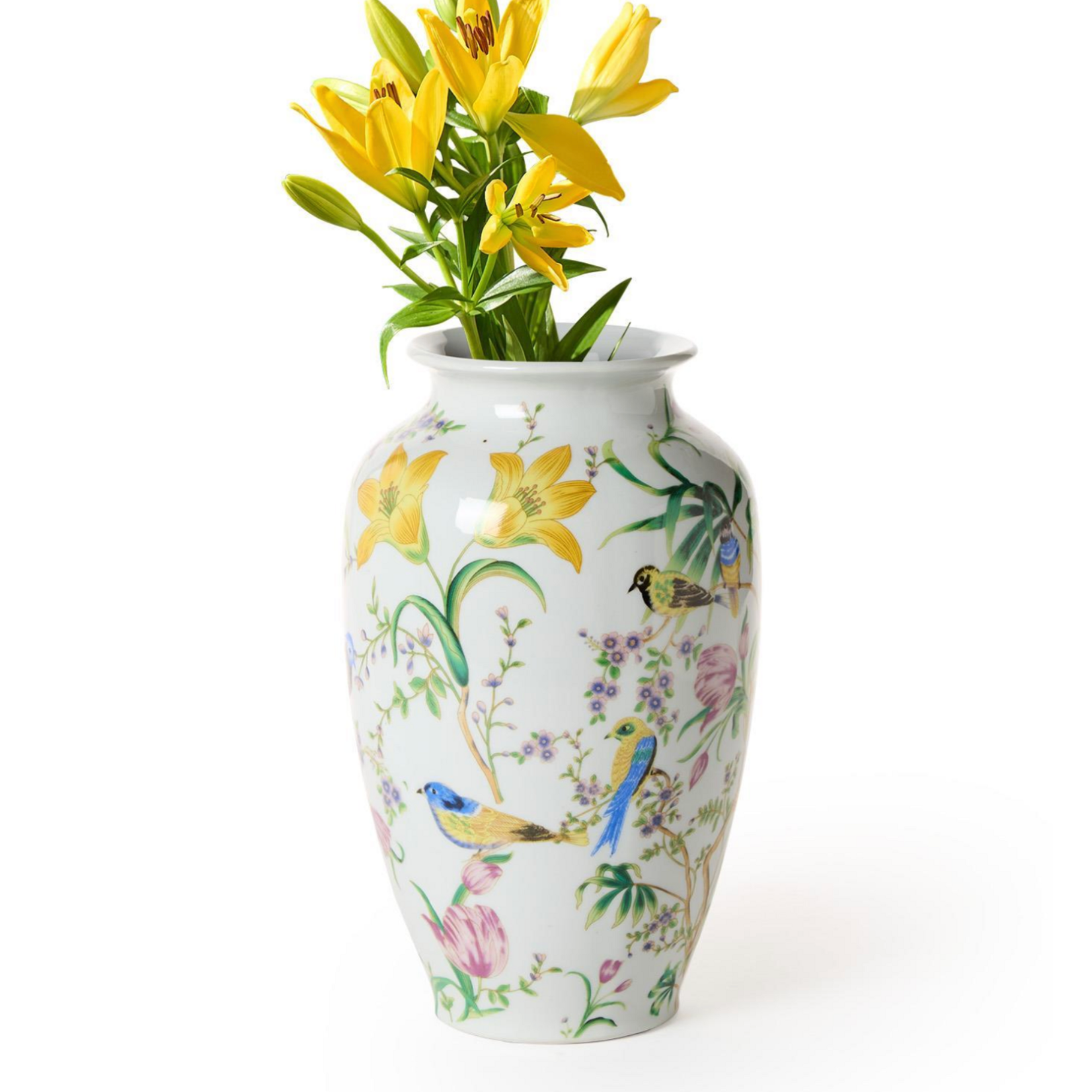 10" Blossom Bird Sanctuary Vase