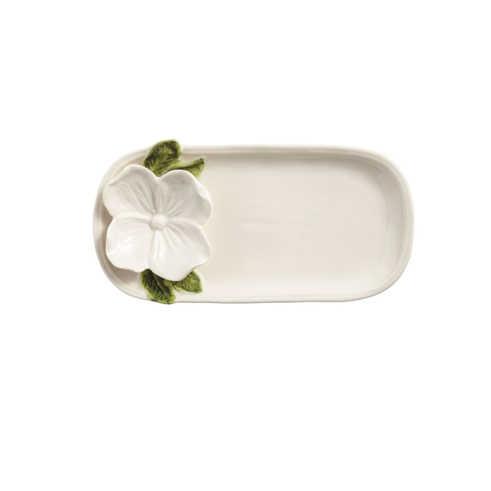 White Flower Everything Tray