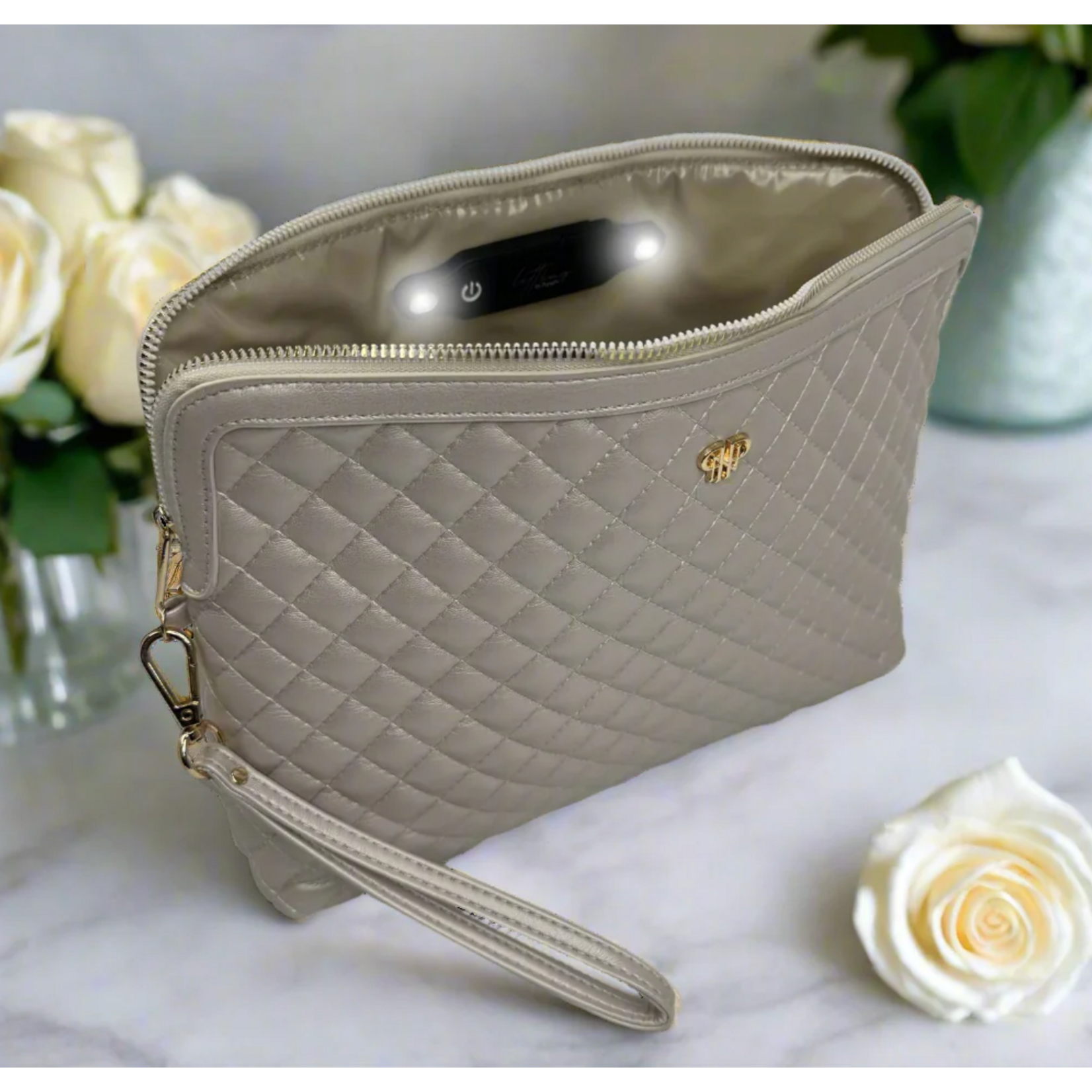 Pearl Quilted LITT Makeup Bag