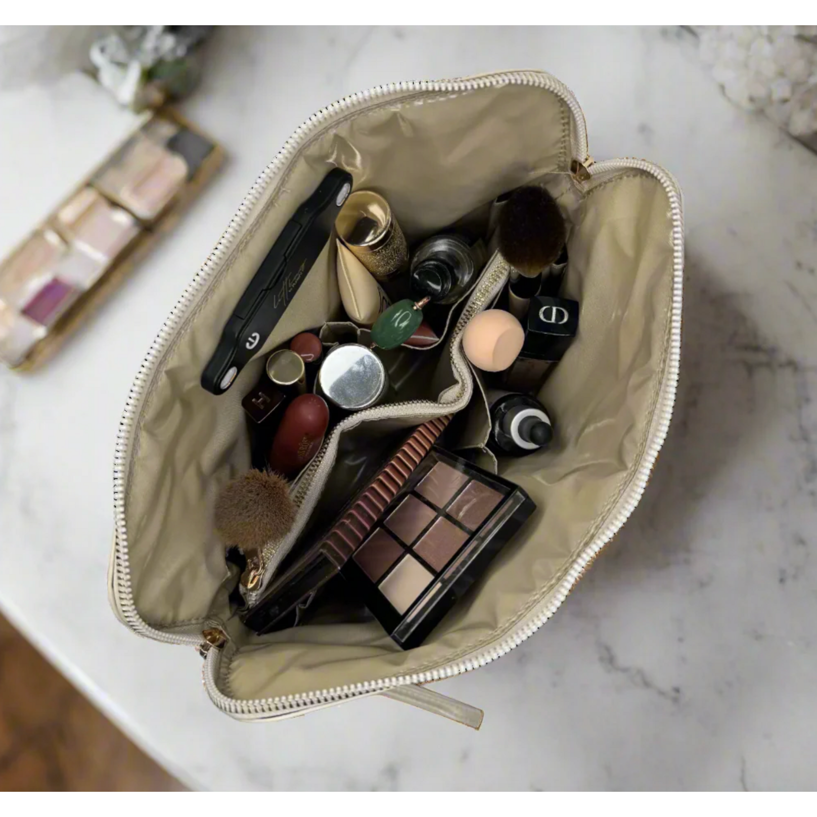 Pearl Quilted LITT Makeup Bag