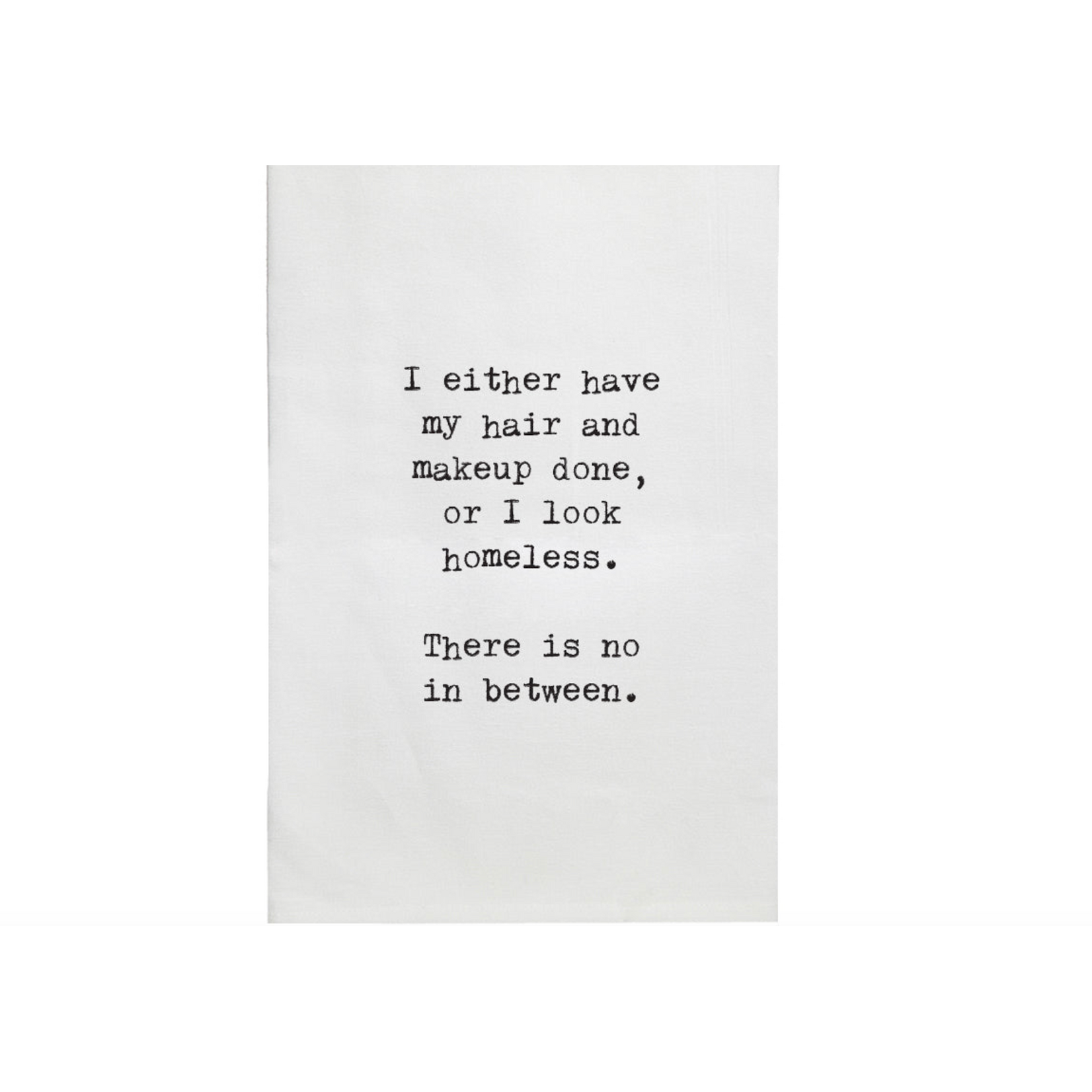 Homeless Tea Towel WHITE