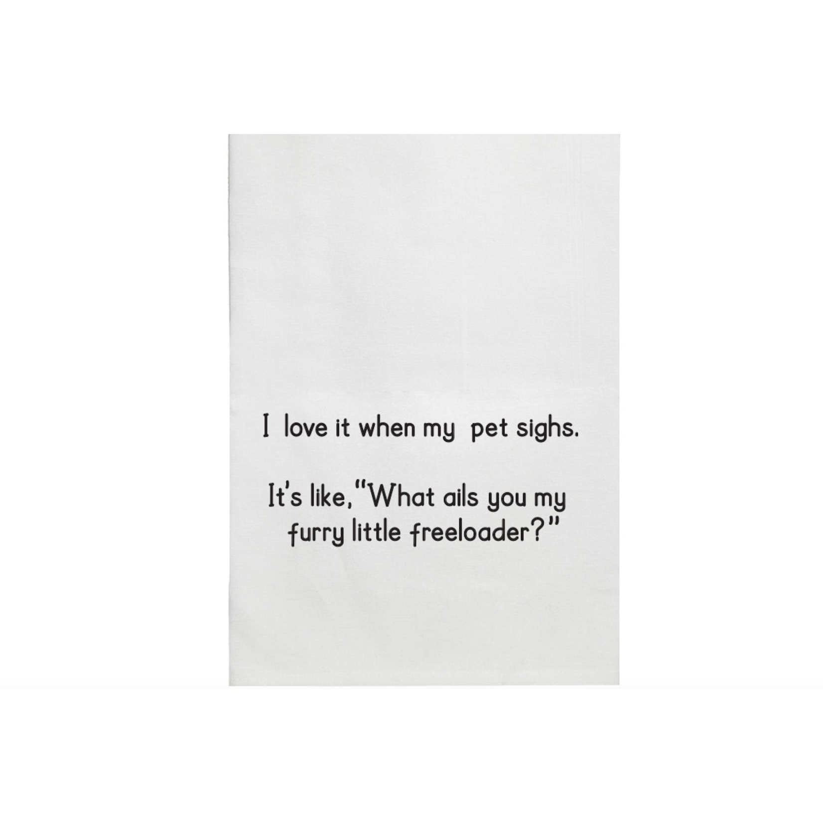 Dog Sigh Tea Towel WHITE