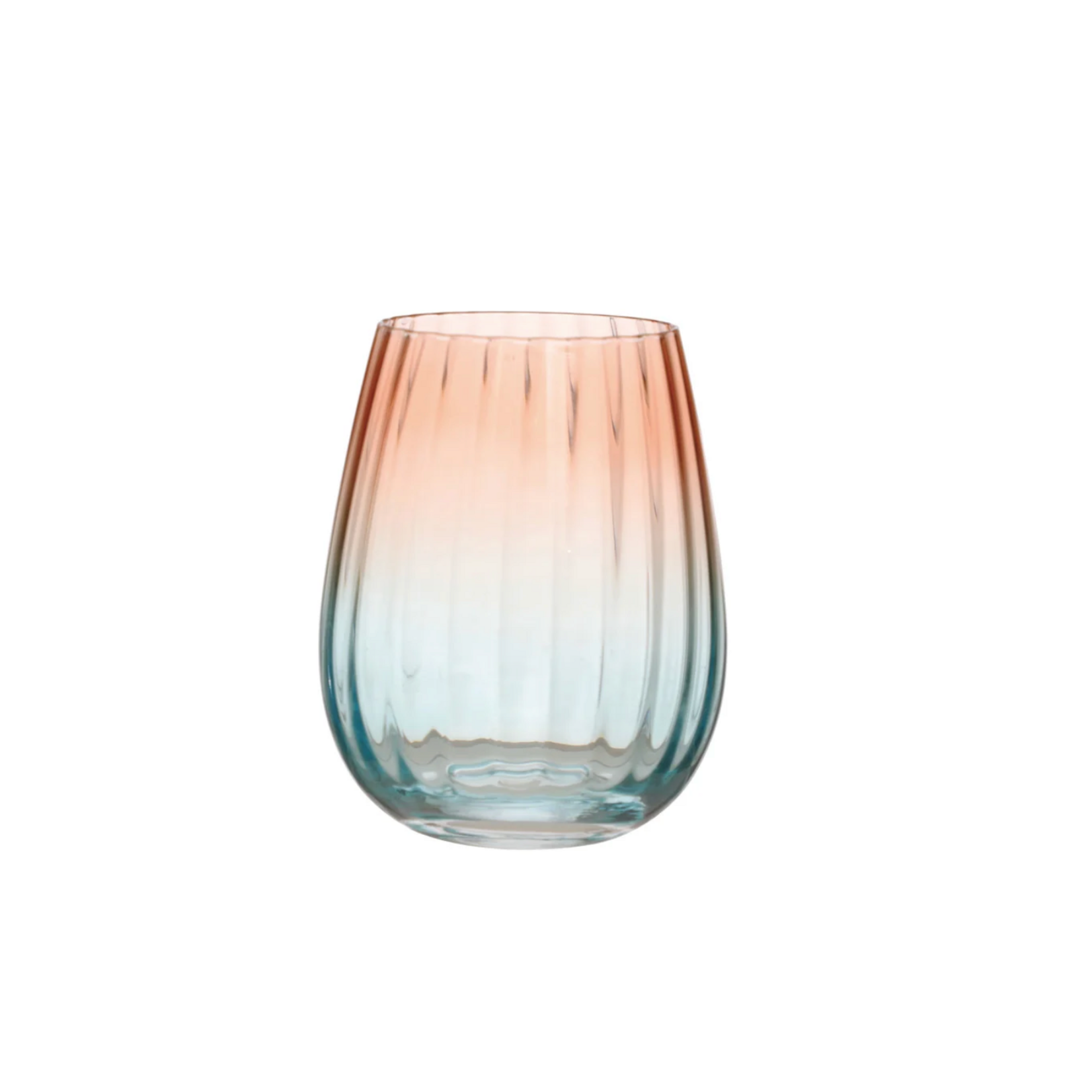 BLUE/BLUSH Ombre Wine Glass