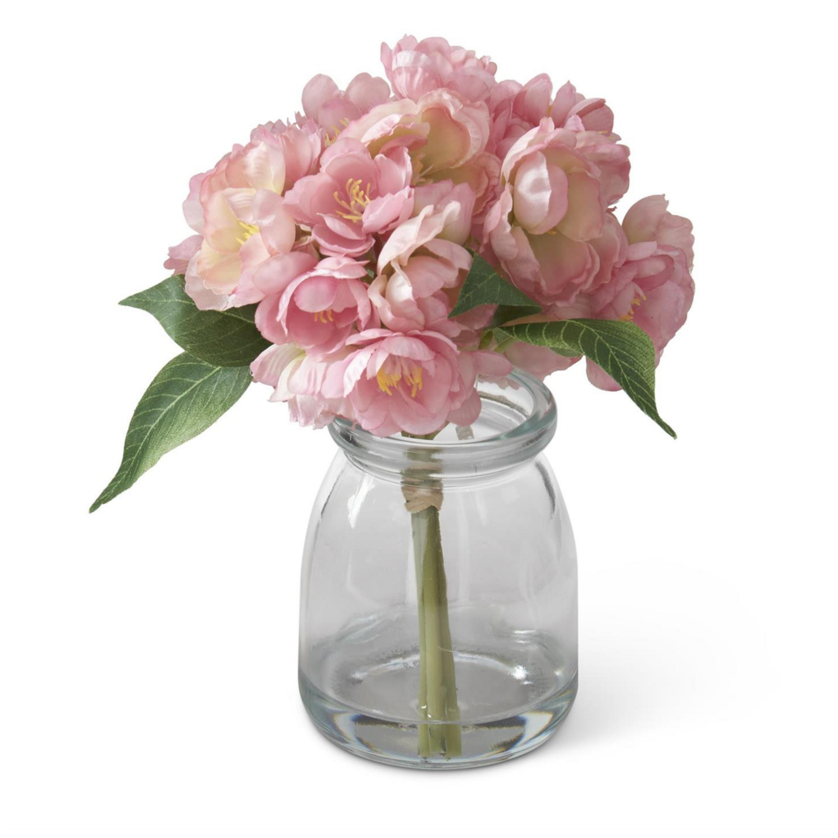 6.5" Faux Pink Cherry Blossom in Vase