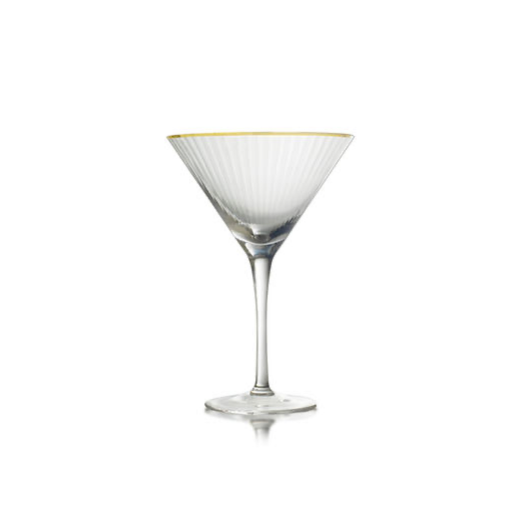 Golden Rim Martini Glass