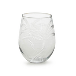 Palm Tree Stemless Wine Glass