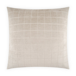 Simple Check Throw Pillow LINEN 24"