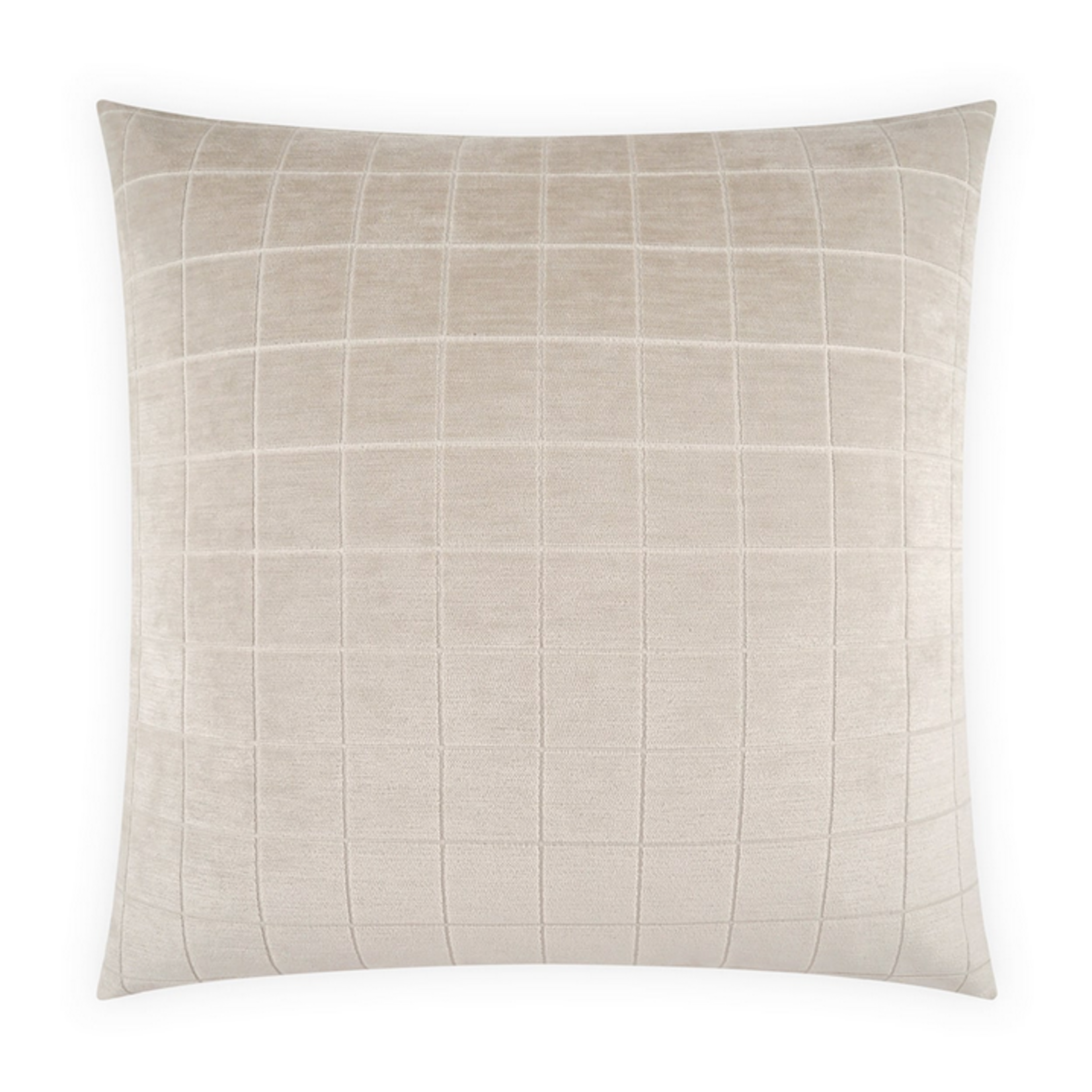 Simple Check Throw Pillow LINEN 24"