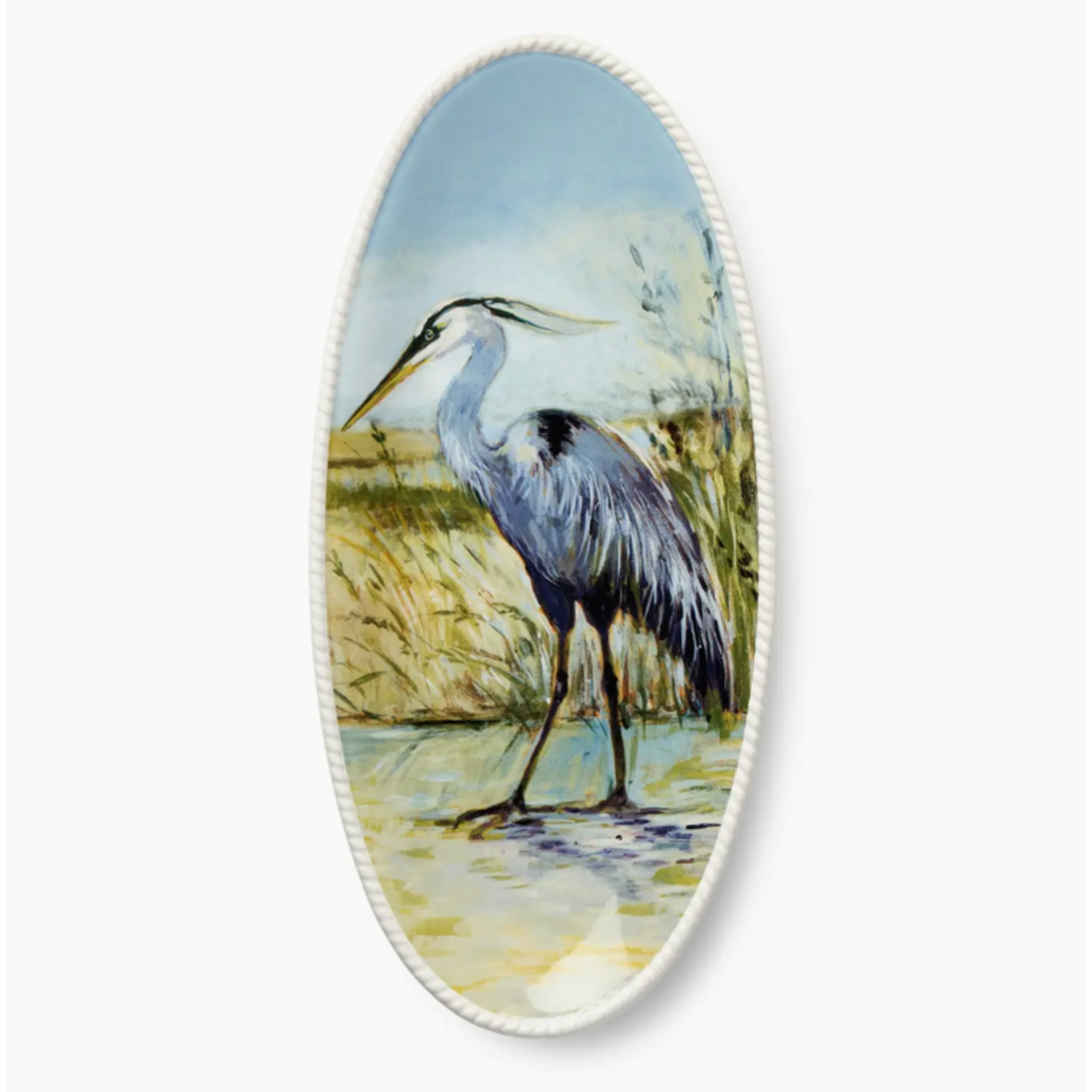 Coastal Birds Fish Platter 19.5x8.5