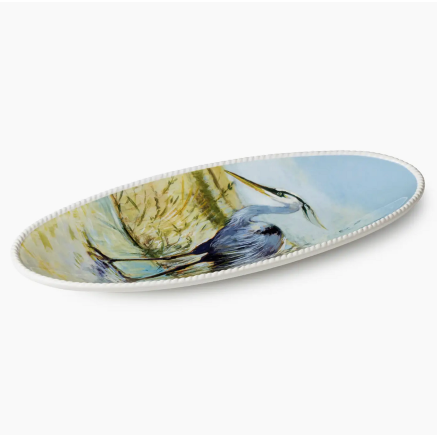Coastal Birds Fish Platter 19.5x8.5