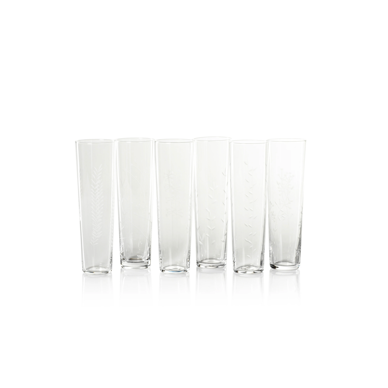 Myra Etched Champagne Flute Assorted