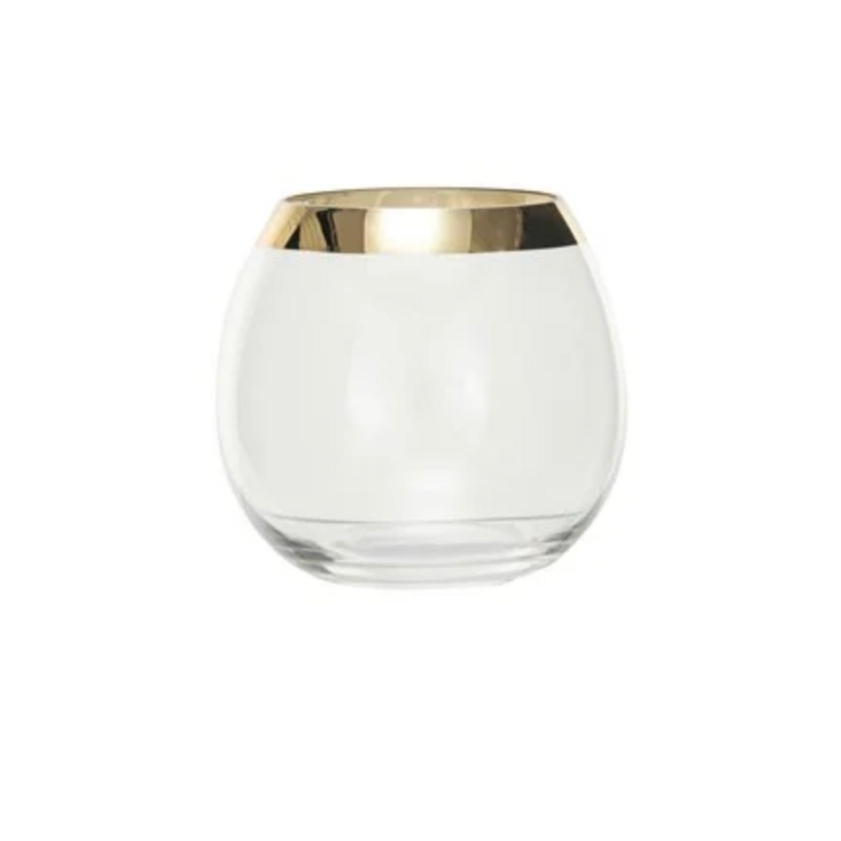 Gold Band Stemless Wine Glass 10oz