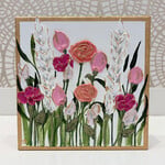 Drifting Gold Edge Flowers 8x8