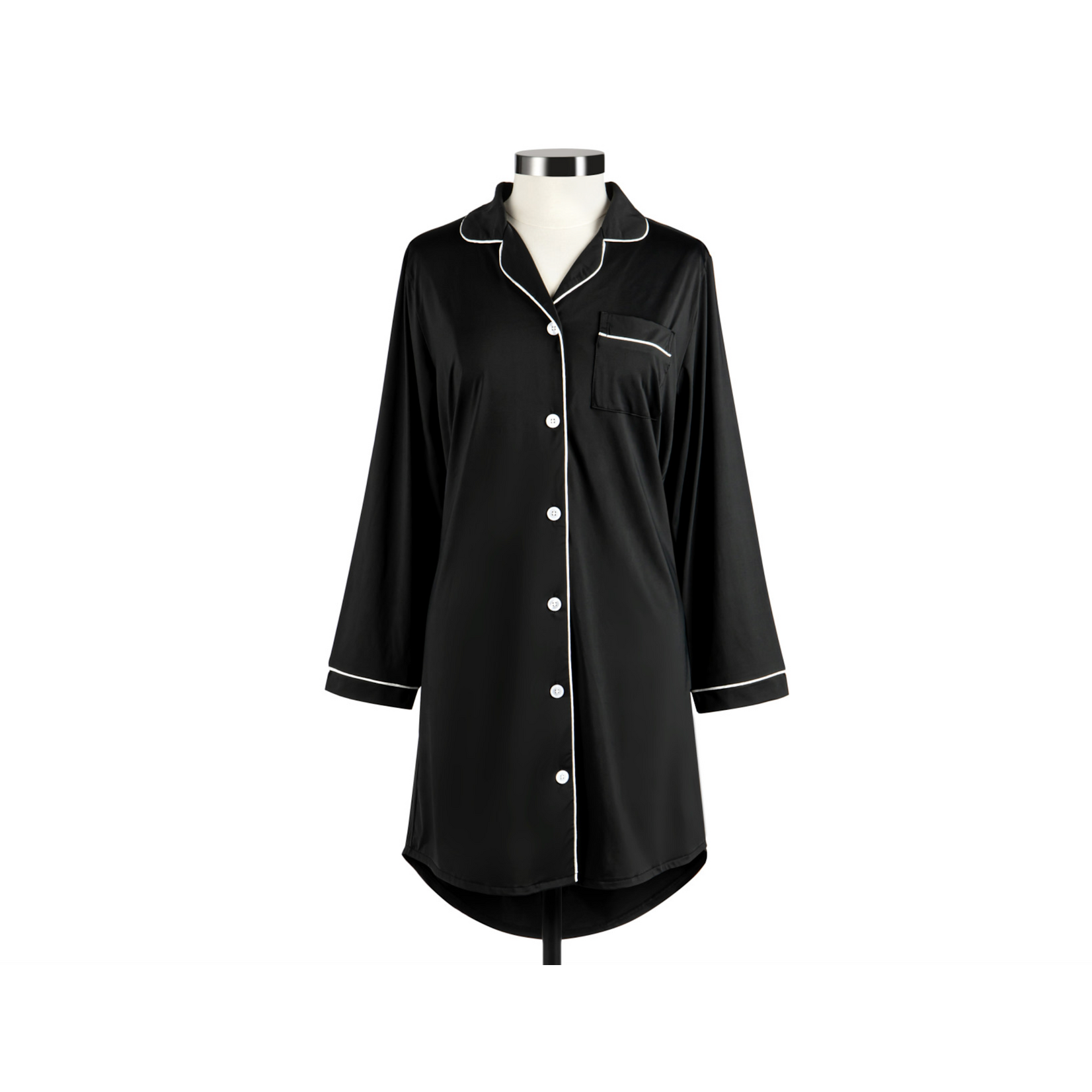 Small Women's Long Sleeve BLCK Cooling Night Shirt