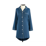 Medium Women's Long Sleeve NAVY Cooling Night Shirt