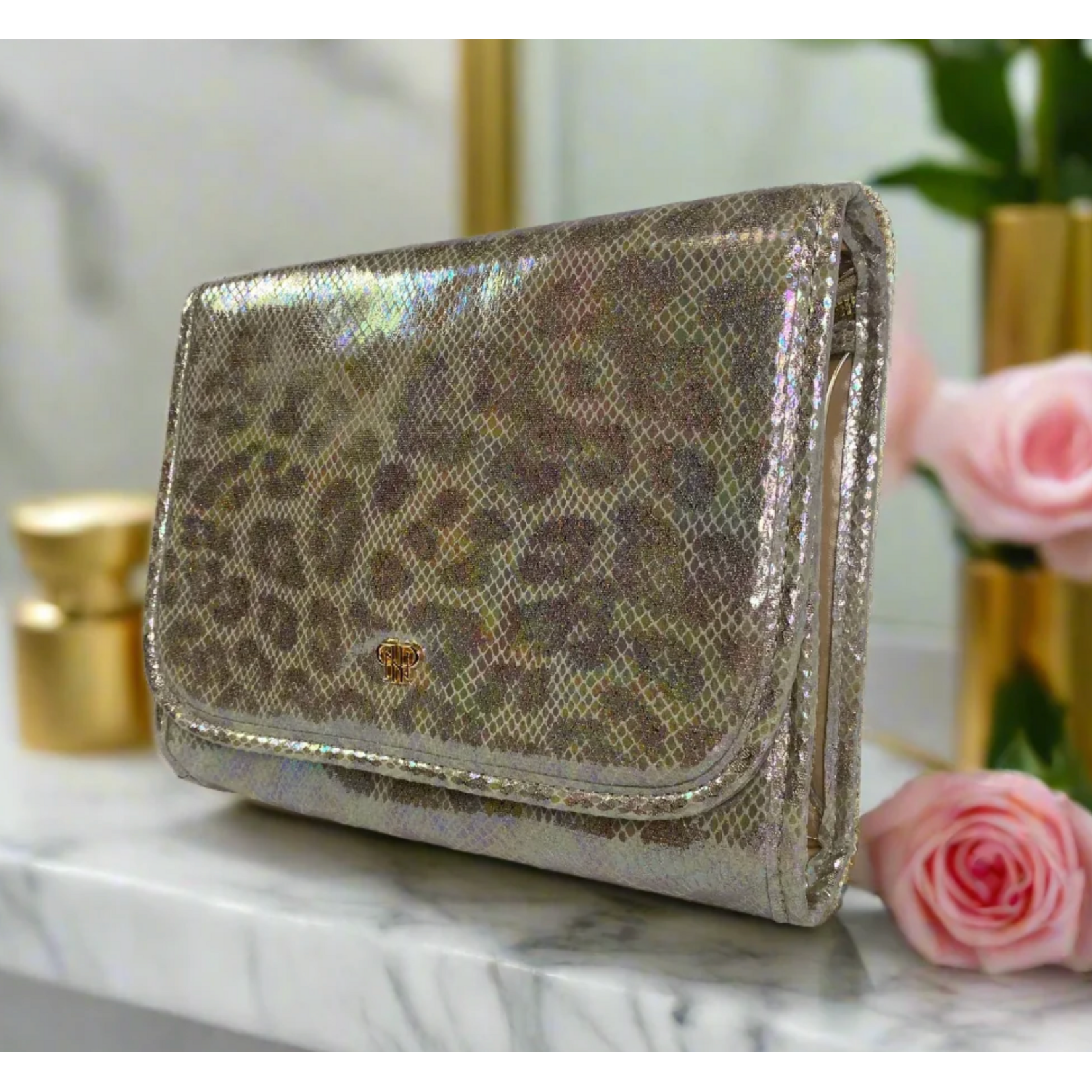 Toiletry Case- GLIMMER LEOPARD